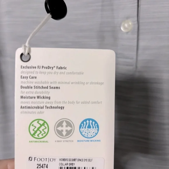 FootJoy Women’s New Space-Dyed Golf Polo Shirt Gray XL - Picture 11 of 12